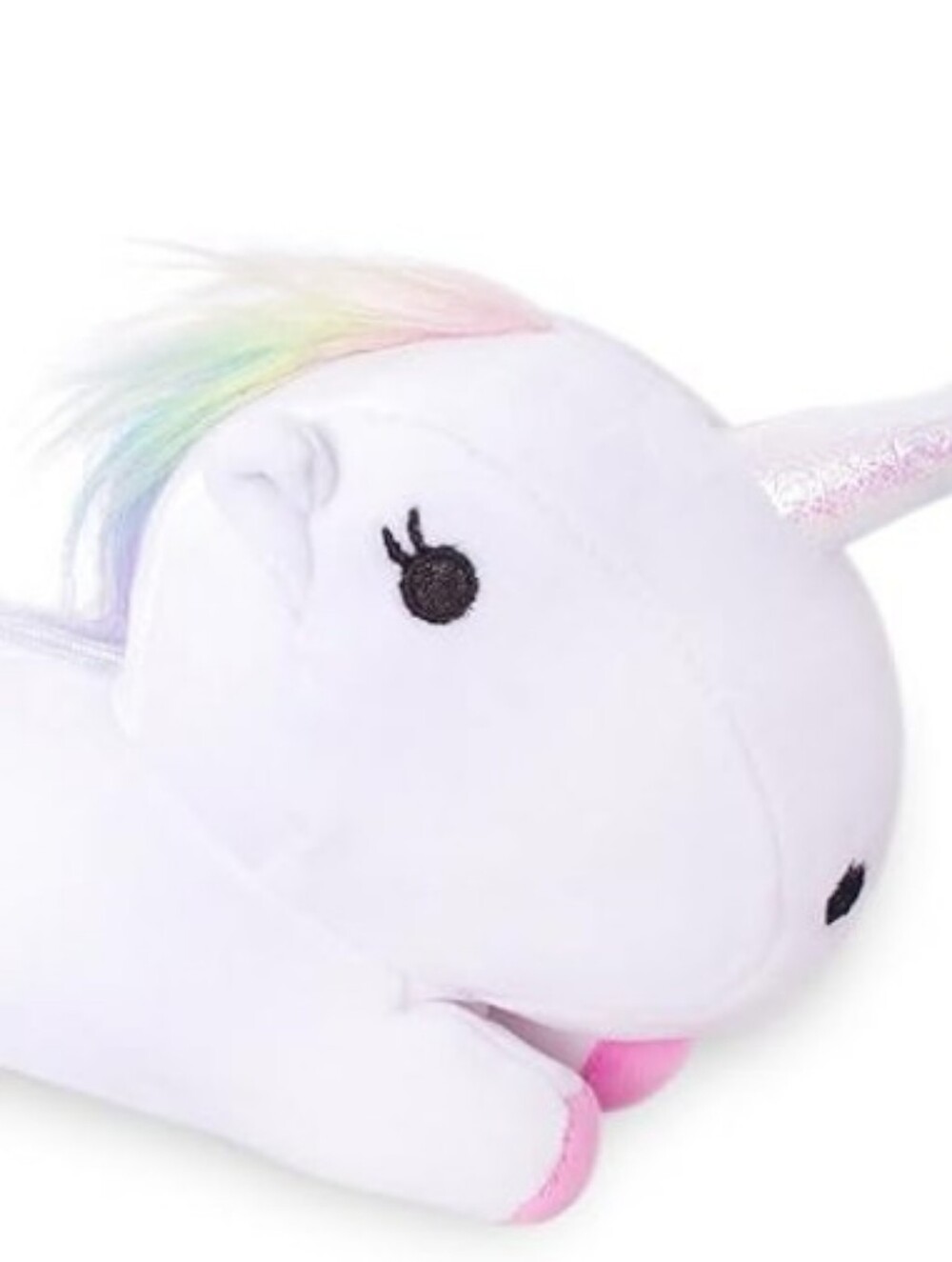 Minky-Plush Unicorn 🦄 Zip Pouch (White-Pink-Teal )🤍🩷🩵 12x6x4 - Picture 10 of 14